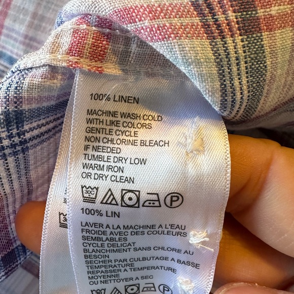 Tommy Bahama Men”s Long Sleeve Plaid Shirt. 100% Linen. Size XXL - Picture 7 of 8